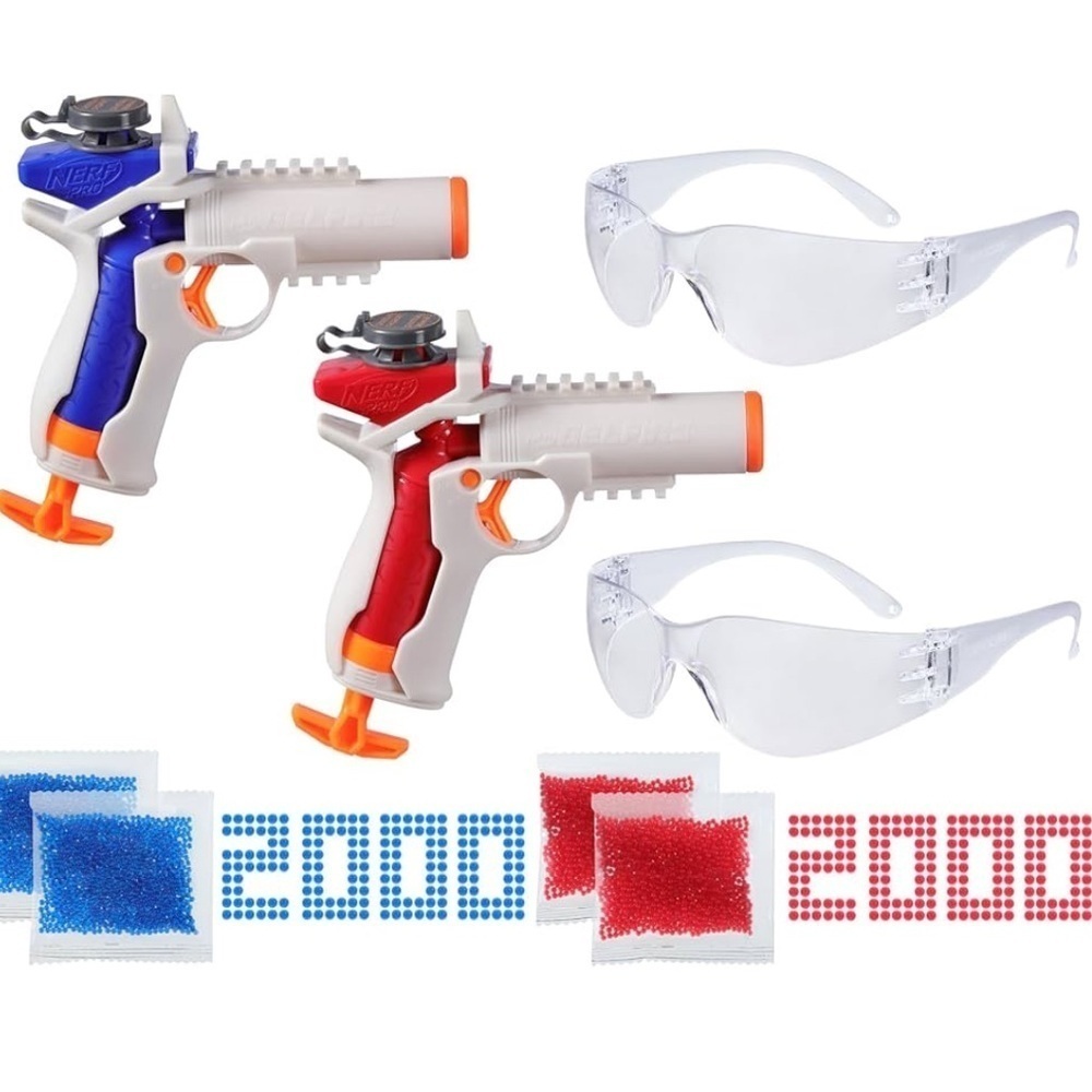 Nerf Pro Gelfire Versus Pack 2 Blasters, 4,000 Gelfire Rounds, 60 Round Capacity